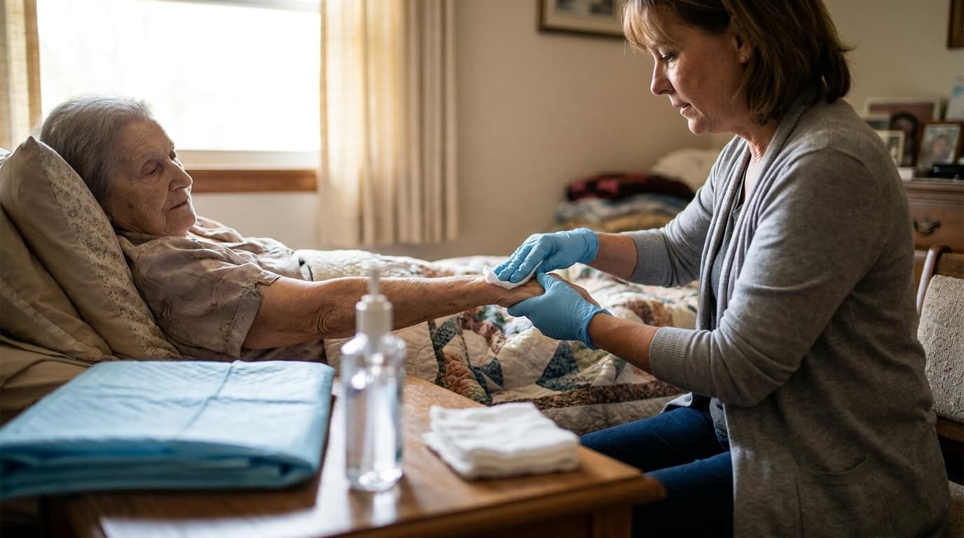 Grundpflege und Ganzkörperwäsche zu Hause: welche Pflegehilfsmittel Angehörige wirklich brauchen